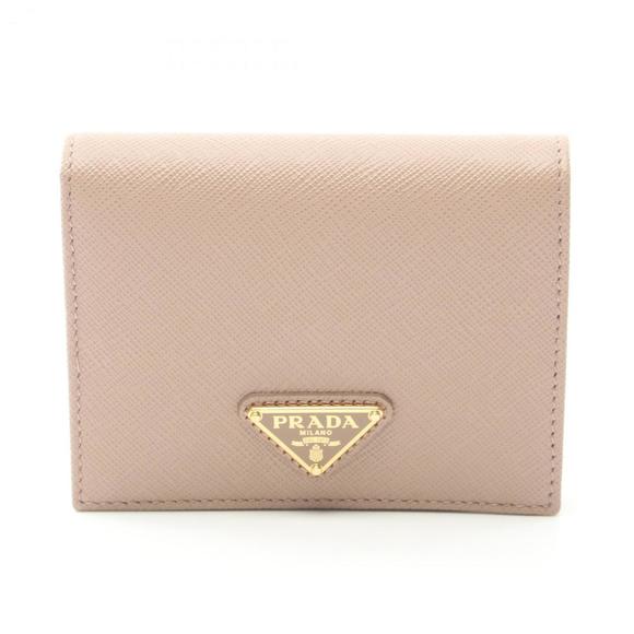 PRADA Beige Saffiano Leather Bi-fold Wallet 1MV204QHHF0236 - Picture 2 of 6